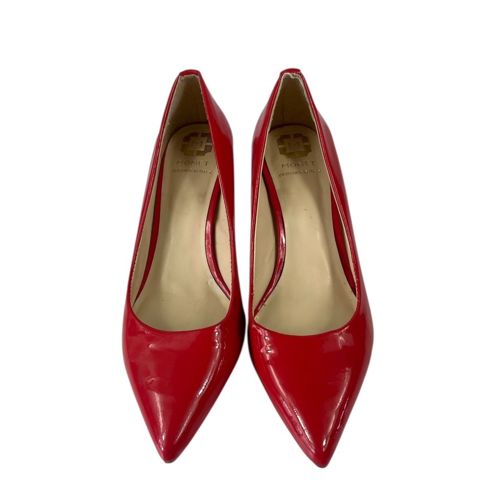 Monet Coral Patent Leather  2 1/2 inch Heels, Size 6‎ 1/2
